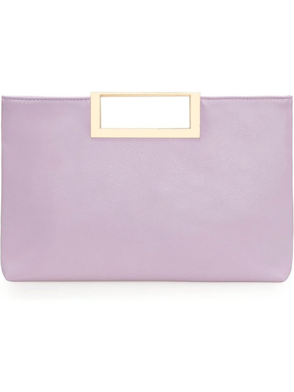 Women's Lavender PU leather Evening Clutch Handbag Stylish Convertible Purse